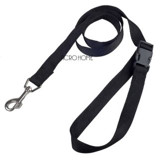 100cm 40"Quick Release Buckle Handle Dog Black Nylon Lead Leash Collar Hook D101
