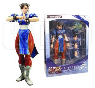 9" Chun Li Figure Super Street Fighter IV Square Enix Play Arts Kai Action Blue 013388990658