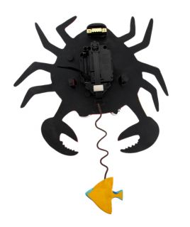 Allen Designs Crabby Sand Crab Pendulum Wall Clock