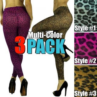 Pick Your Sexy Opaque Animal Print Leopard Cheetah Footless Tights Leggings