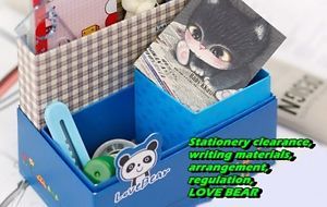 Clean Up Organizer DIY Storage Box Utility Box Stationery CLEARANCE Love Bear