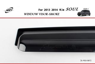 Window Vent Visor Shade Rain Guard Auto Deflector Sun 4P for 2013 2014 Kia Soul