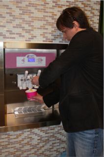 Commercial Frozen Yogurt Machine Soft Serve Ice Cream Machines Two Flavors Twist