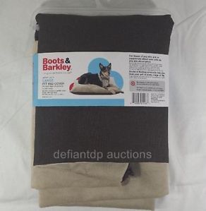 Boots Barkley Large 36" x 29" Dog Pet Bed Cover Suede Cream Brown New