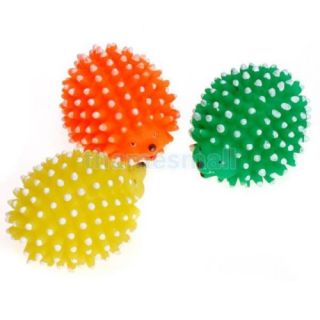Pet Dog Puppy Squeaky Chew Toy Squeaker Ball Sound Hedgehog Style Cute 03327