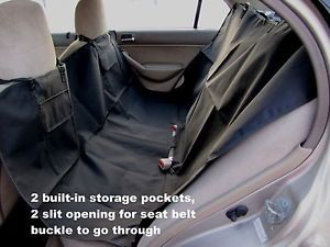 Dog Travel Hammock w Storage Pockets Heavy Duty Car Seat Waterproof Cover Black