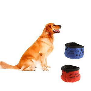 Pet Dog Cat Portable Collapsible Foldable Camping Travel Bowl Water Food Feeder