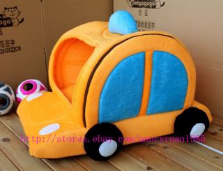 Popular Yellow Dog Cat Car Shape House Bed Kennel Small