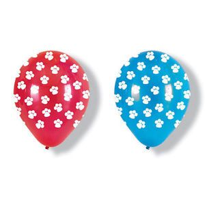Puppy Dog Paw Prints "Paw Ty Time " Party Supplies Helium Quality Latex Balloons