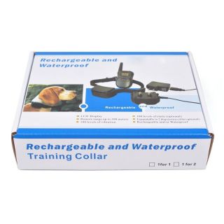 Rechargeable Waterproof Pet Dog Training Collar with LCD Display for One Dog