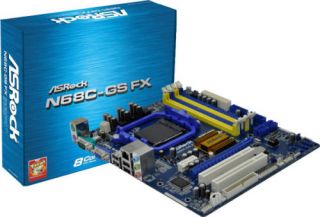 New ASRock N68C GS FX Motherboard AMD Socket AM2 AM3 AM3 DDR2 DDR3 wth Graphics