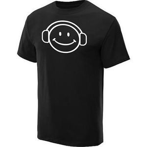 Happy DJ Face T Shirt BK M Cool Shirt Funny Tshirt Friend Gift Tee Retro T Shirt