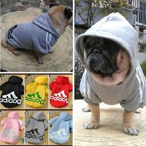 For Dog Cat Puppy Pet Clothing Adidog Warm Coat Apparel Hoodies Sweater T Shirt