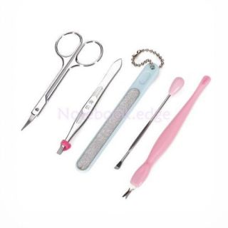 5X Nail Care Manicure Pedicure Set Grooming Kit Cuticle Trimmer Ear Wax Remover