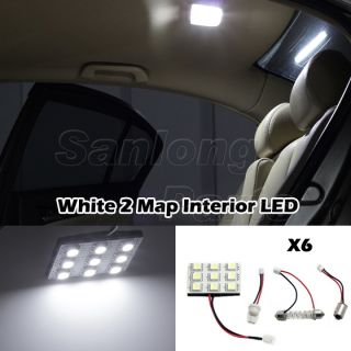 6 x 9SMD 5050 Ford White Light Panel BA9S T10 Festoon 9LED Dome Interior Lamp