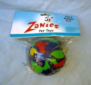 Zanies Hard Rubber Ball Dog Chew Play Toy 2 5 Inch