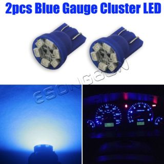 2X Ultra Blue T10 Wedge Gauge Cluster Instrumental Speedometer LED Light Bulb