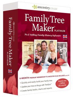 Family Tree Maker 2014 Platinum 6 Months Premium Membership Ancestry Co UK New
