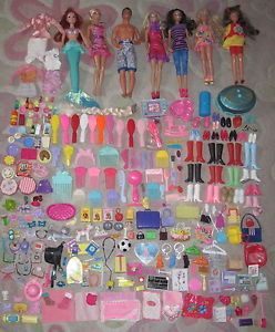 Disney Princess Ariel Barbie Dolls Clothing Accessories Ken Skipper Lot 338 Pcs