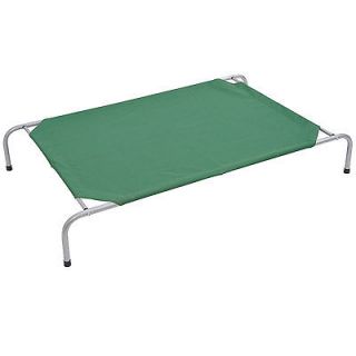 Pawhut 33" Elevated Outdoor Indoor Camping Pet Cot Portable Dog Bed Green