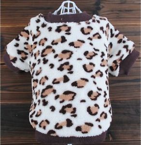 New Leopard Print Dog Costumes Puppy Warm Soft Dog Clothes Pet Sweater Apparel