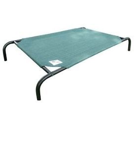 Coolaroo Elevated Steel Bed Large Green Breathable Knitted Fabric Dog Pet Cot