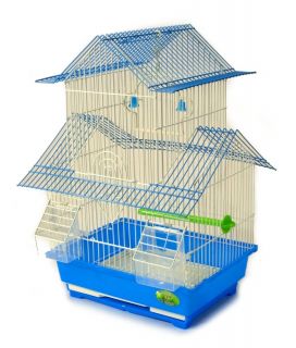 Bird Cage House Style Starter Kit Swing Perch Feeders Two Story New