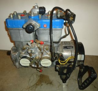 Rotax 582 Snowmobile 65HP Engine 2 Stroke 100 Hours Blue Cylinder Head