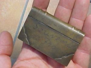Original Unique WWI US Trench Art Lighter in The Shape of A Book