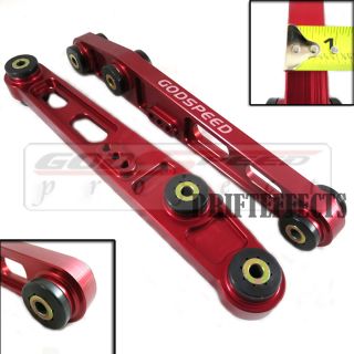 Red JDM Coilovers Spring Sleeves Front Rear Camber Lower Control Arms Suspension