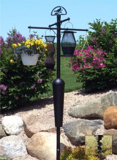 Squirrel Stopper Pole and Baffle System Holds 8 Bird Feeders Squirrel Proof
