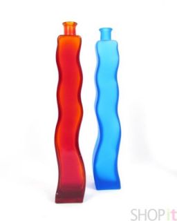 Lot 7 Art Glass Decorative Bottles Decanters Colored