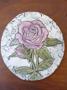 MT Rainier Shapes of Clay Pink Rose Plaque St Helen Ash Stan Langtwait Art 1980