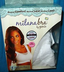 As Seen on TV Milana Lace Bra Mini Camisole by Genie White M