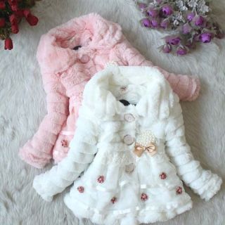 Junoesque Baby Toddlers Girls Faux Fur Fleece Lined Coat Kids Winter Warm Jacket