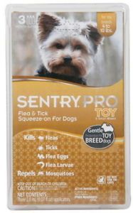 Sentrypro Toy Small Breed Flea Tick Squeeze on Dog 4 10lb 3 Month