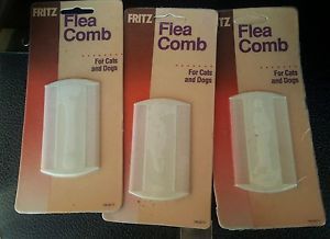 3 Pack Pet Grooming Flea Tick Removal Fine Tooth Comb Bunny Dog Cat Ferret New