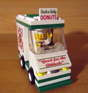 Custom Donut Delivery Set for Town City Train Police Lego Doughnut Food Truck