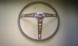 Fairlane Galaxie Mustang Shelby Woodgrain Steering Wheel Deluxe Pony Interior