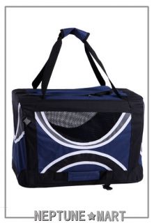Neptune 20"Blue Pet Dog Carrier Travel Bag Crate Cat Tote Cage Folding Kennel 08