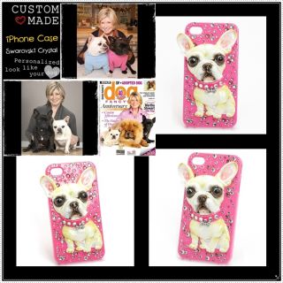 Custom Made iPhone Cases 4 4S Crystal Handmade One of A Kind Dog Lover Gifts