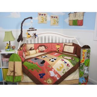 Soho Designs 13 Piece 1234 Jungle Friends Baby Crib Nursery Bedding Set