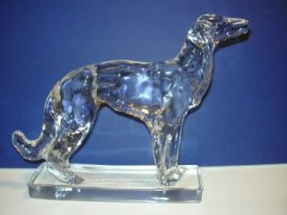 New Martinsville Crystal Glass Deco Wolfhound Dog 1942