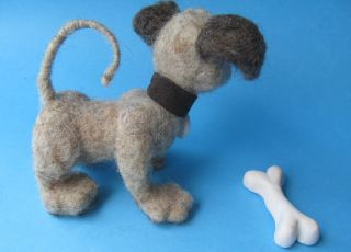 OOAK Artist Needle Felted Dog by Denise Graham Expressions by Neicie