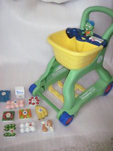 Complete Leap Frog Pretend Learn Shopping Cart All 10 Food Items Scanner