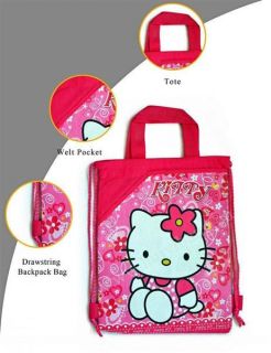 Drawstring Cartoon Character Backpacks Tote Bags Nursery Primary School Children