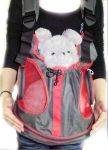 Gray Red Dog Puppy Cat Front Pouch Kangaroo Carrier