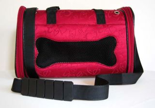 17 5" Pet Carrier Luggage Dog Cat Travel Bag Purse Red