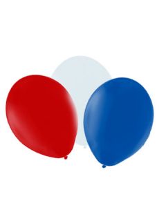 Pack 50 British Diamond Jubilee Red White Blue Latex Balloons Party Decoration
