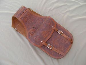 Nice Vintage Good Western Tooled Leather Saddle Bags Horse